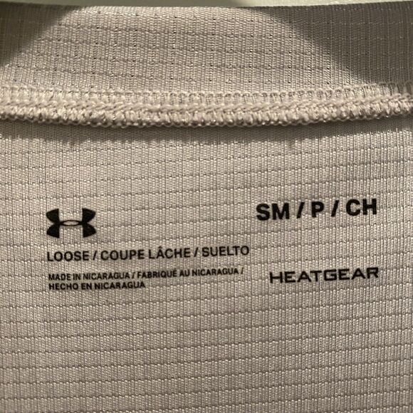 Under Armour T Shirt Men Small Gray Warrior Games Loose Heat Gear Short Sleeve - Picture 2 of 13